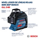 Nivel Láser de líneas 80 m 360º Bosch GLL 3-80