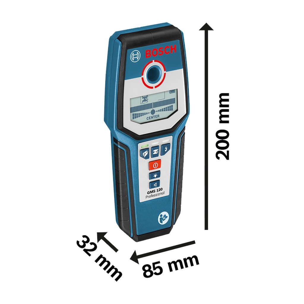 Detector de Materiales hasta 120 mm Bosch GMS 120