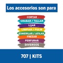 Kit de accesorios para Minitorno Dremel 75 Piezas (Modelo 707)