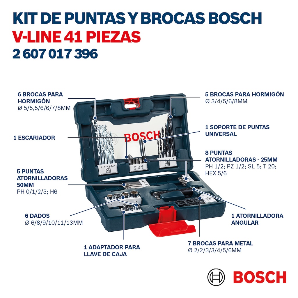 Set Puntas y Brocas Bosch V-Line 41 unidades