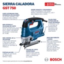 Sierra caladora Bosch GST 750 220V 520W + 1 hoja sierra