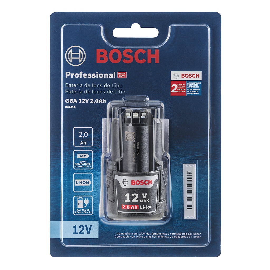 Batería de iones de litio 12V Bosch GBA 12V 2,0 Ah