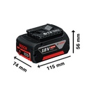 Kit Bosch con 2 Baterías GBA 18V 4,0Ah + 1 cargador GAL 1880CV