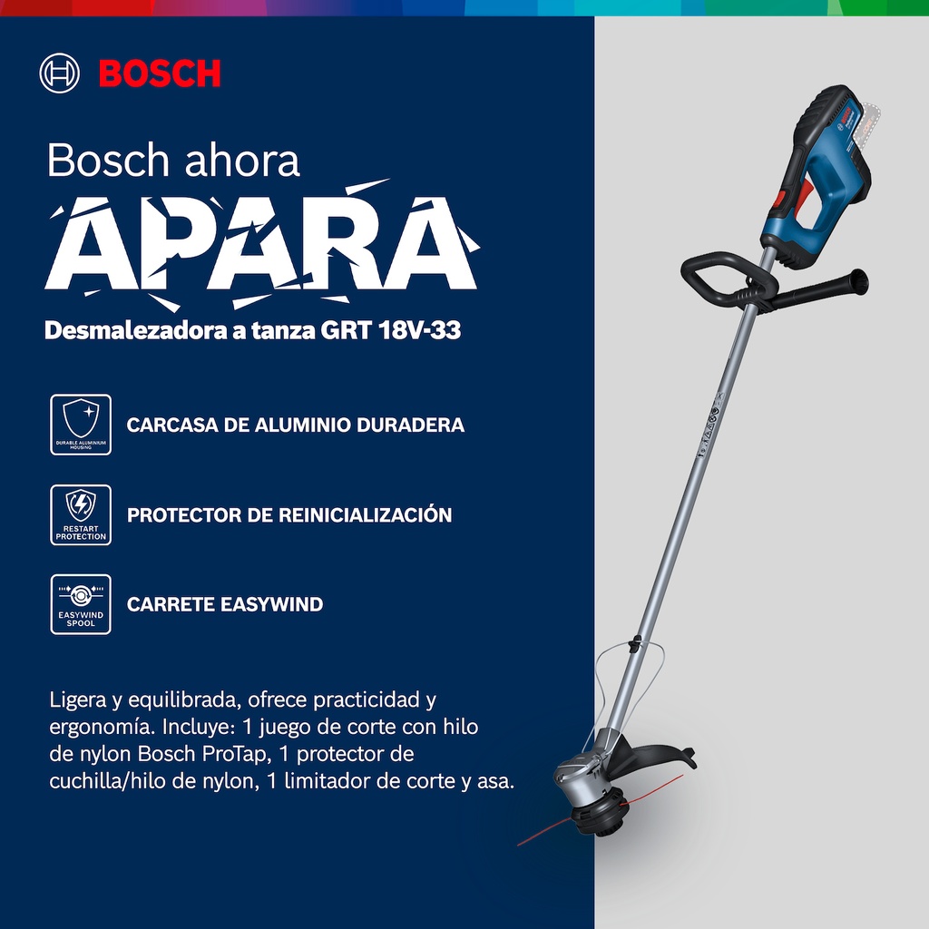 Bordeadora inalámbrica Bosch GRT 18V-33 18V Brushless