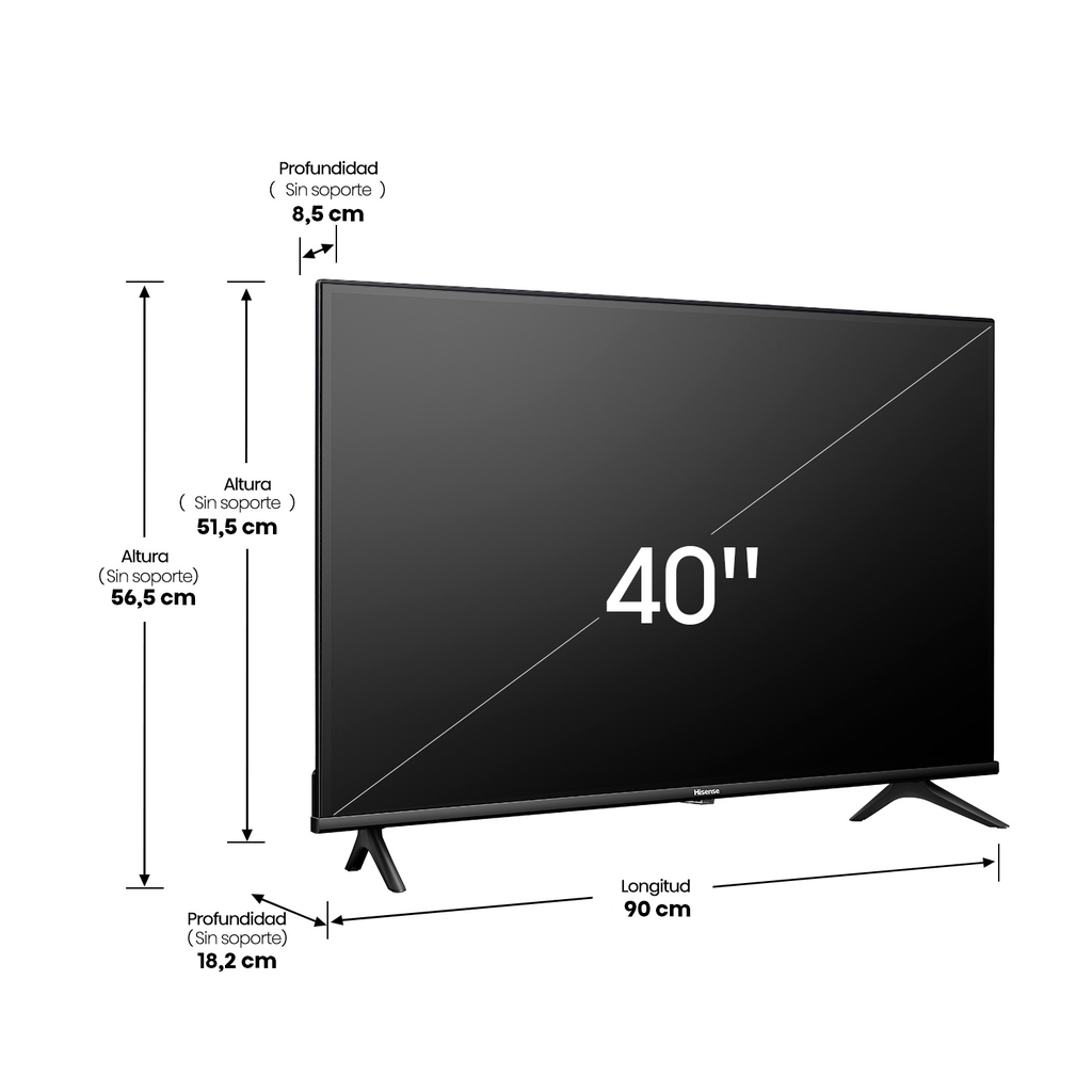 Smart TV Hisense 40" Serie A4K