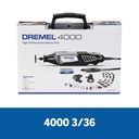 Minitorno Dremel 4000 con 3 acoples y 36 accesorios