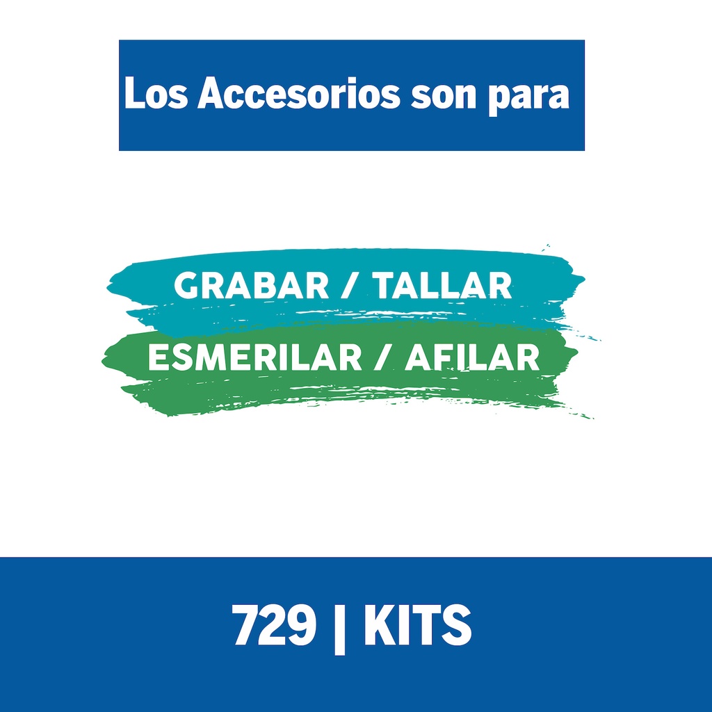 Kit de accesorios de Minitorno Dremel 11 Piezas (Modelo 729)