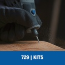 Kit de accesorios de Minitorno Dremel 11 Piezas (Modelo 729)