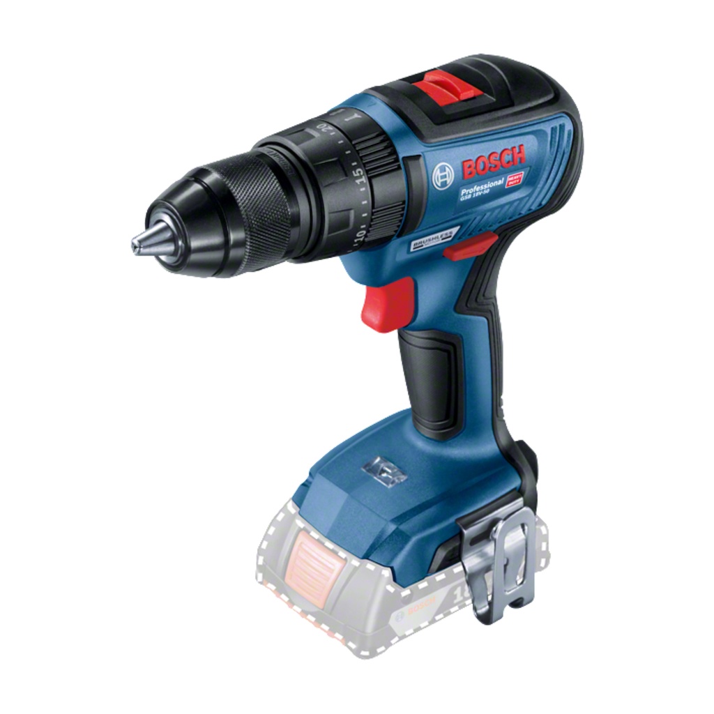 Taladro Percutor/Atornillador inalámbrico Bosch GSB 18V-50 Baretool