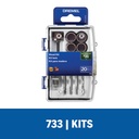 Kit de accesorios de Minitorno Dremel 20 Piezas (Modelo 733)