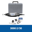 Minitorno Dremel 3000 con 2 acoplamientos y 30 accesorios